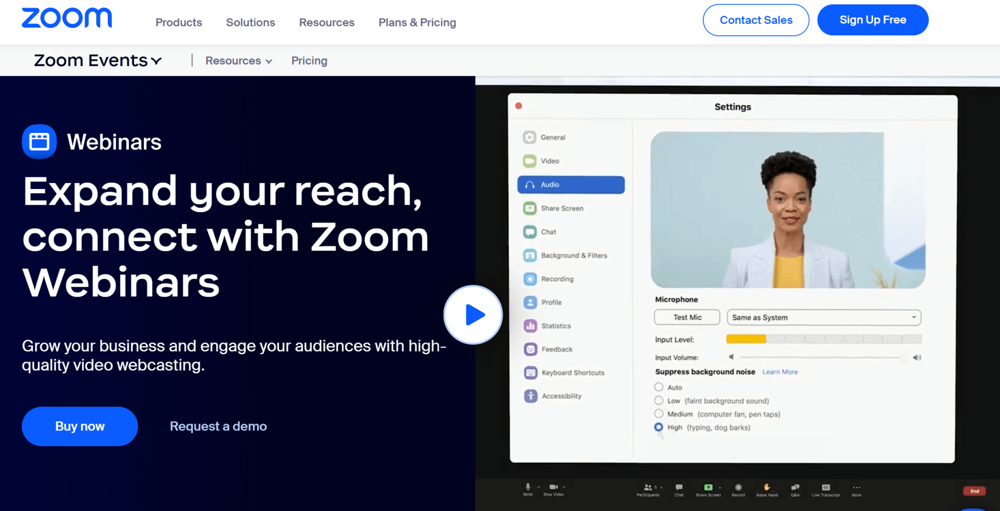 Zoom Events and Webinars